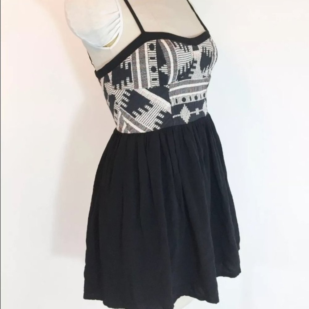 Staring At Stars Black Dress Tribal Aztec Mini